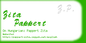 zita pappert business card